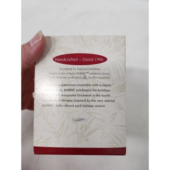 Vintage 1996 Hallmark Keepsake Holiday Barbie Collector Ornament Christmas Decor - Picture 6 of 7